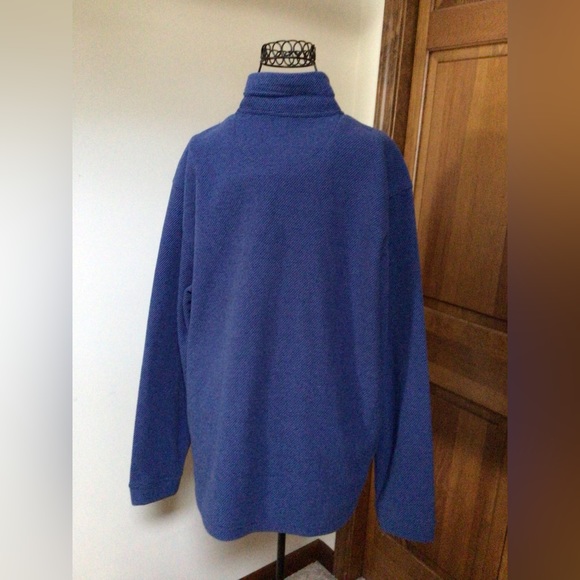 Men's Haggar Clothing Blue Pullover Quarter Zipper Sweater NEW, Large - Picture 7 of 8